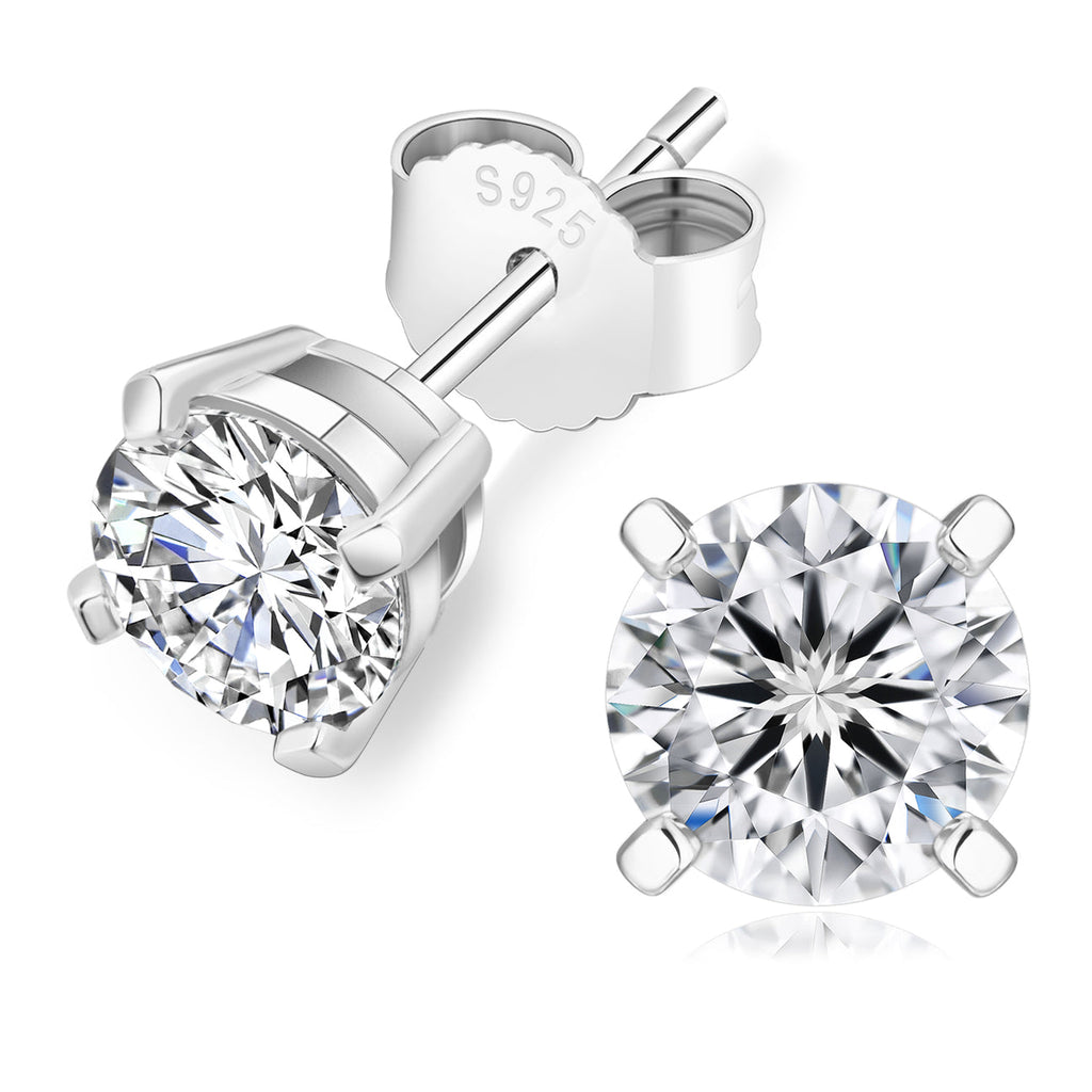 Boucles d’oreilles Moissanite – Argent 925