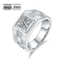Bague Unisexe Moissanite – 1 Carat – Argent 925